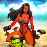 Red She-Hulk Plus - Hit The Beach