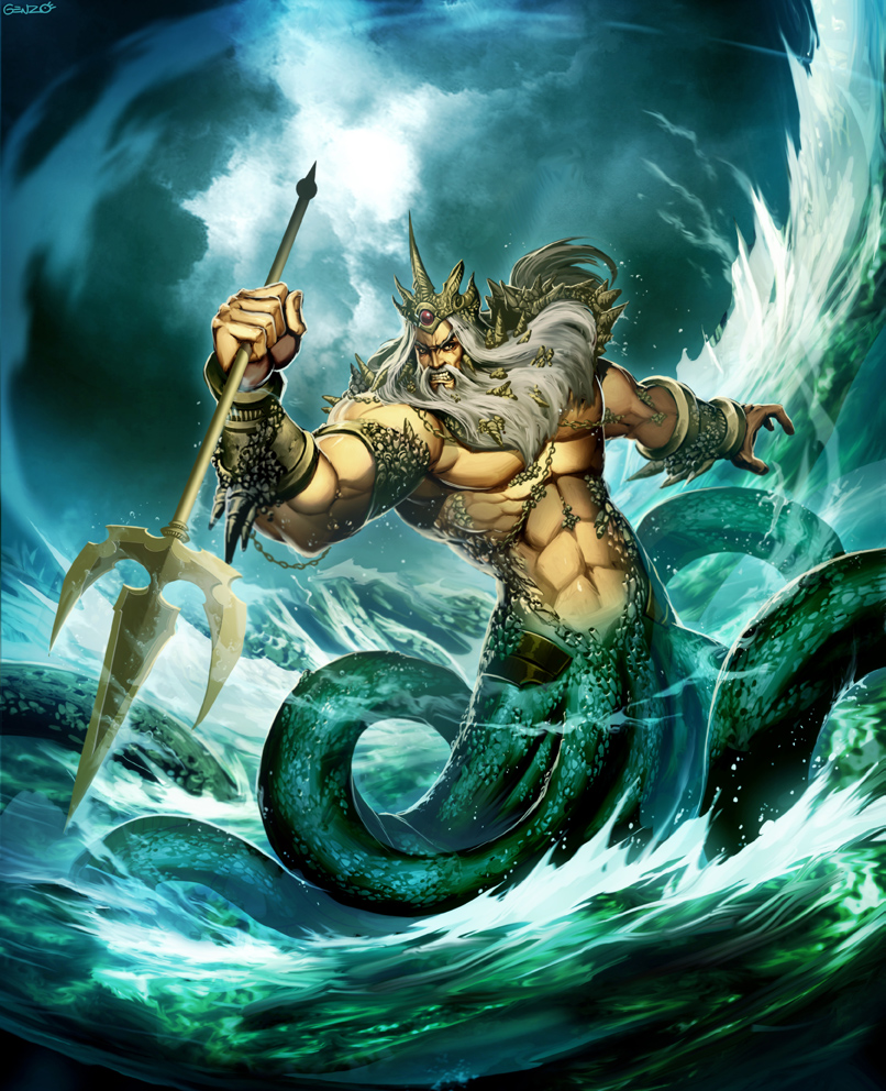 Poseidon God of the Sea by GENZOMAN on DeviantArt Poseidon God of the Sea by GENZOMAN on DeviantArt