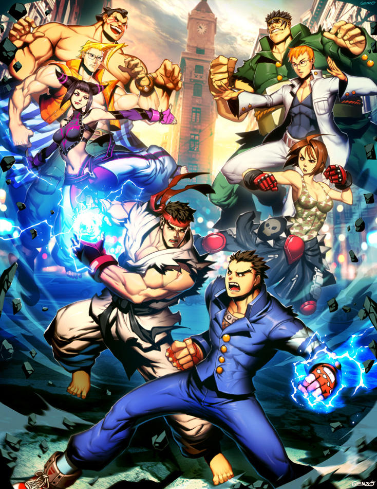 Fighting Tribute SF vs Rival Schools by GENZOMAN on DeviantArt