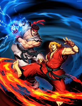Street Fighter Unlimited 1 cover - Ryu VS Ken