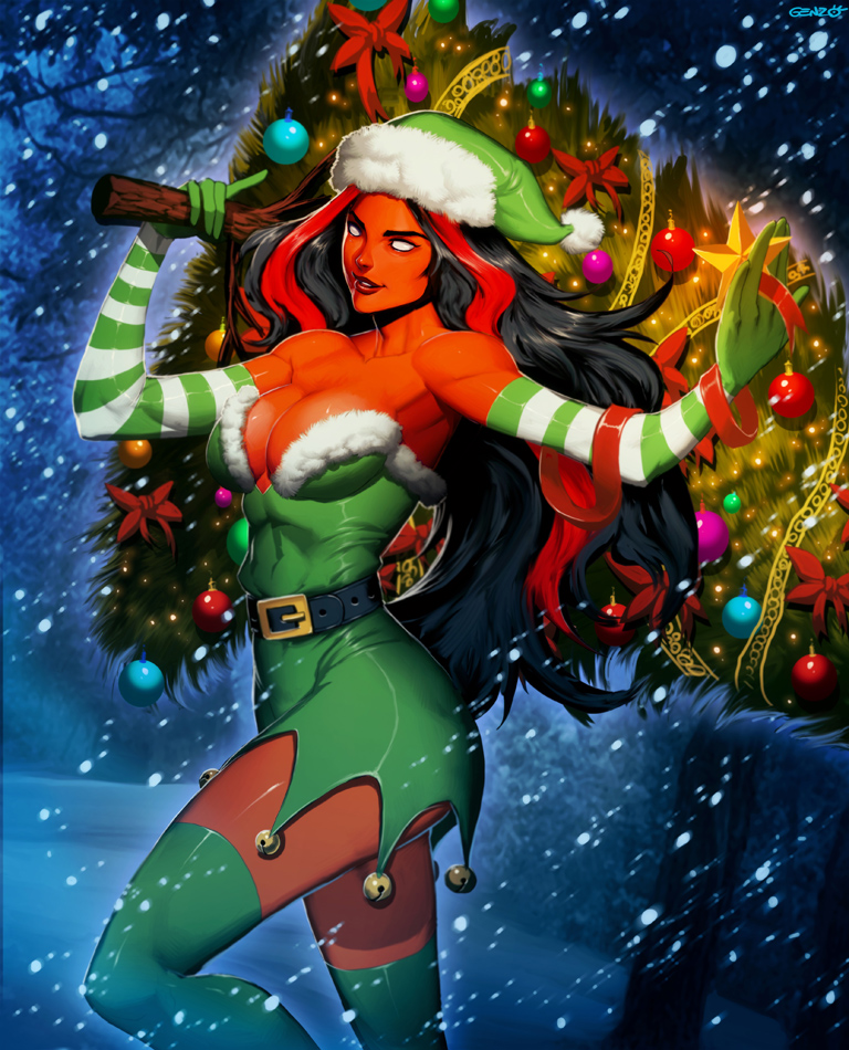 Новый год вдовы. Красная женщина Халк Марвел. Christmas Marvel (Кристмас Марвел). Бетти Росс красная женщина Халк. Красная женщина Халк арт.