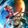 Street Fighter Unlimited 3 cover - Karin VS Ibuki