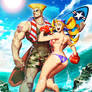 Street Fighter Swimsuit Special Tiffany and Guile