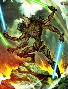 Scary Tree Grievous