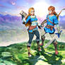 Breath of the Wild - Zelda and Link