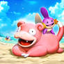 Slowpoke and Mudkip