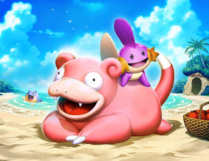 Slowpoke and Mudkip