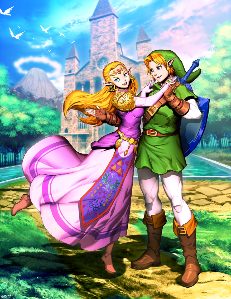 Link and Zelda - Ocarina of Time by GENZOMAN on DeviantArt