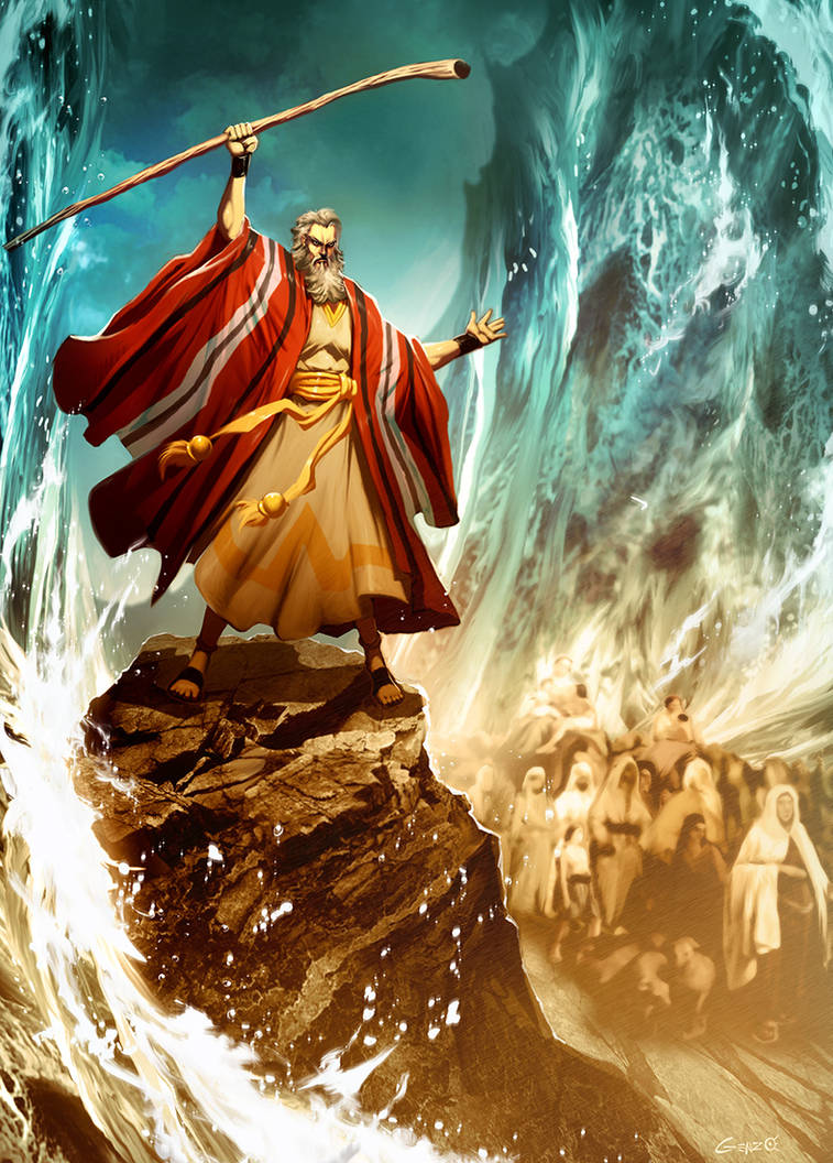Moses and the Red Sea by GENZOMAN