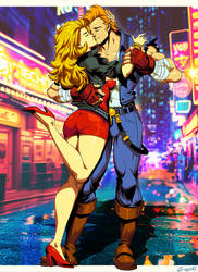 Double Dragon Neon - Marian and Billy by GENZOMAN