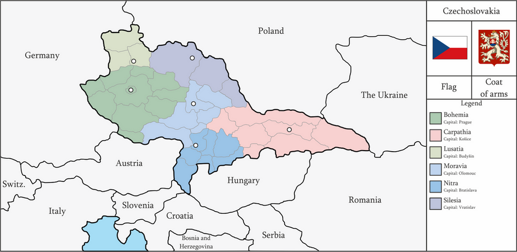 Новая чехословакия. Королевство Чехословакия. Greater Czechoslovakia Map. Чехословакия размер. Рутения часть Чехословакия.