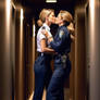 kissing policewomen