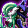 Lucario  Gardevoir 14x11 Print