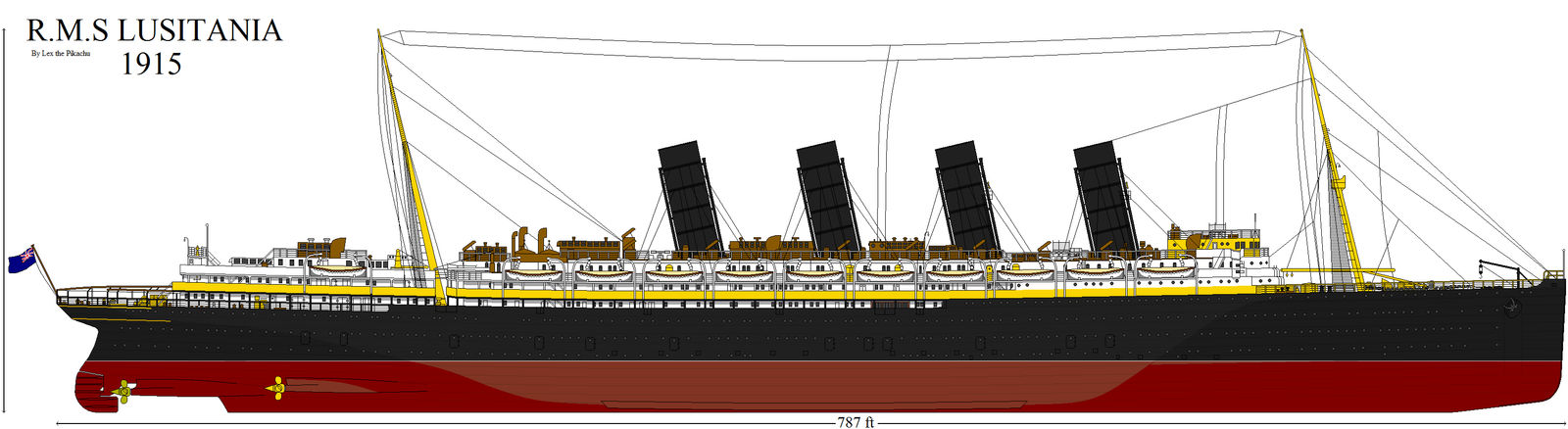 RMS Lusitania 1915 by Lex-the-Pikachu on DeviantArt