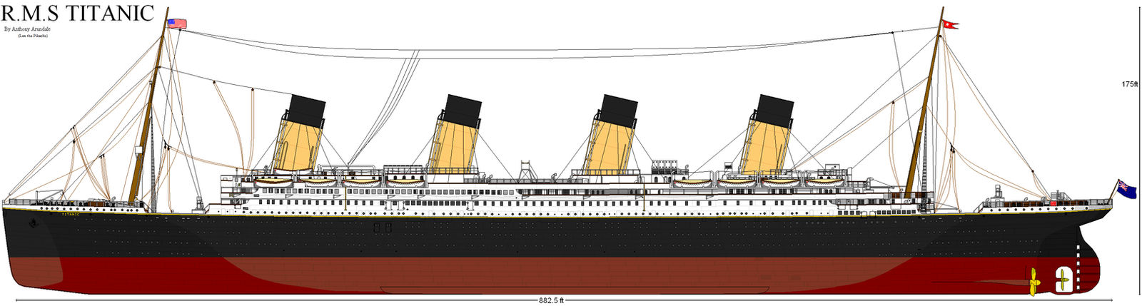 RMS Titanic 'Port Side' by Lex-the-Pikachu on DeviantArt
