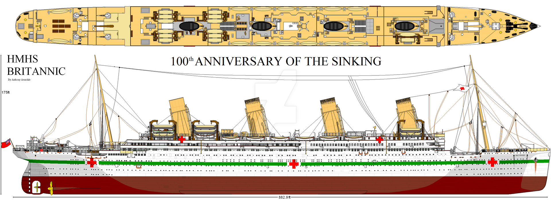 Britannic Colorized HMHS Britannic 100th Anniversary by Lex-the-Pikachu on DeviantArt