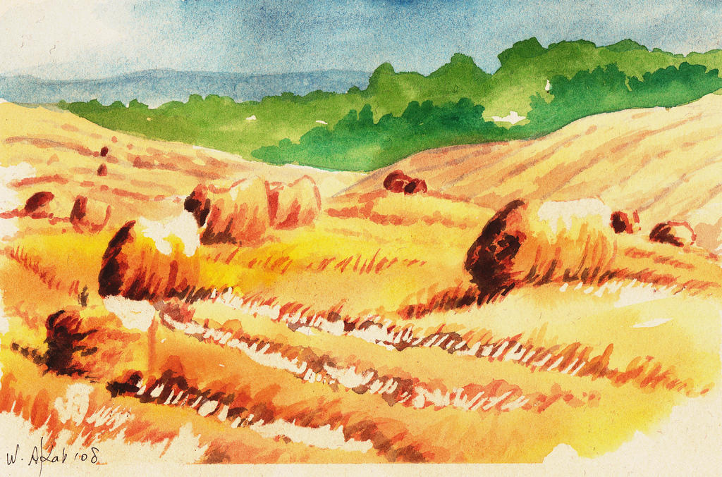 Haystacks by WasfiAkab on DeviantArt