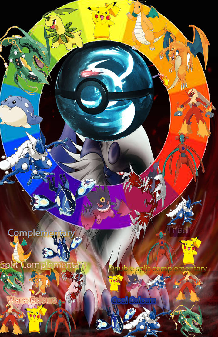 Pokemon Colorblock Pokemon colour wheel by CosmicKnight01 on DeviantArt