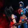 Mileena and Kitana Mortal Kombat cosplay