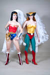 Wonder Woman and  Hawkgirl cosplay