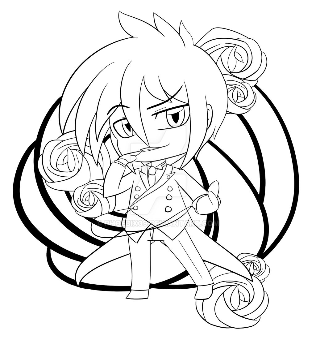 Sebastian Chibi Coloring Page By Phoebix09 On Deviantart