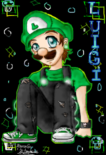 Luigi in black