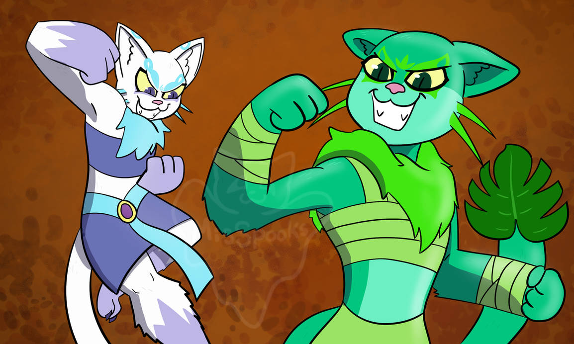 Earth and Air Elemental Cats by MisSpooks on DeviantArt