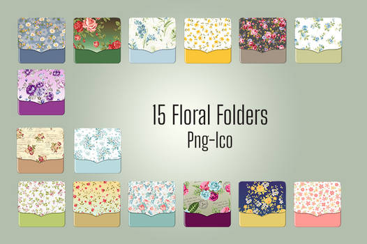 Floral Folder Icons