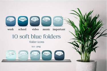 Soft Blue Envelope - Folder Icons