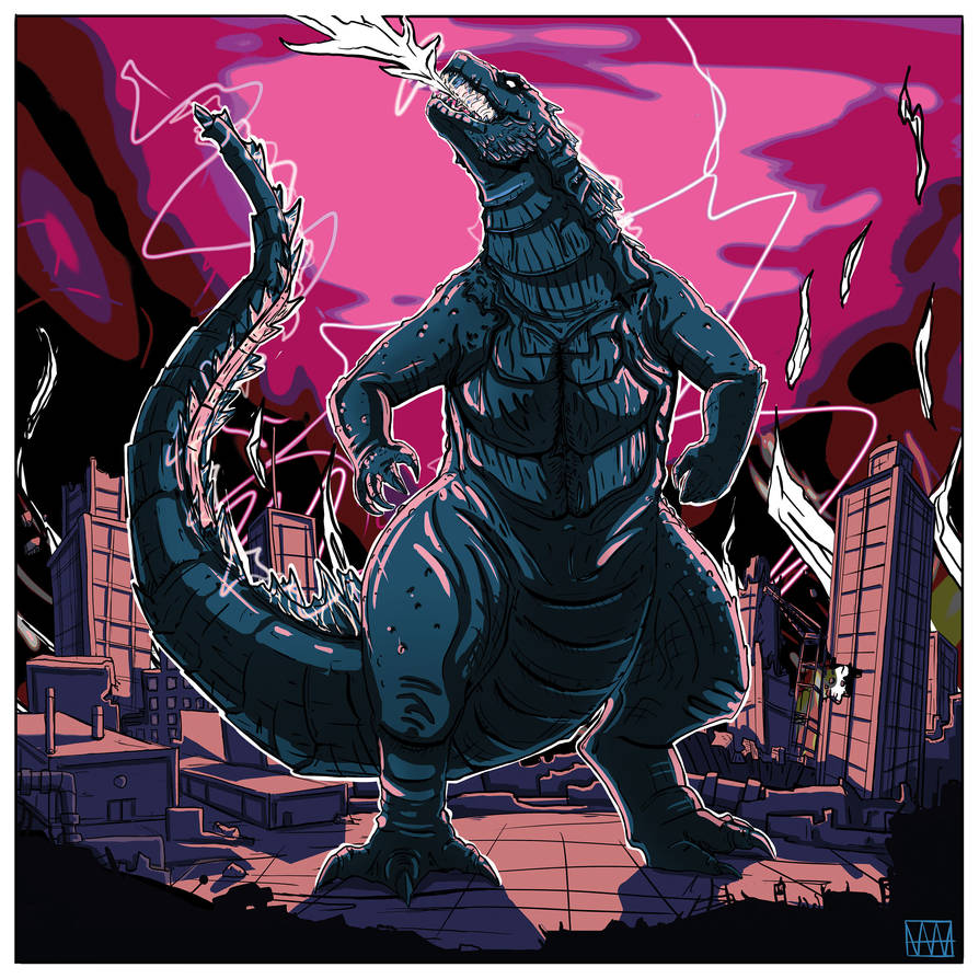 Godzilla The Ride Deviantart Godzilla-Fanart by AmaterasuAmi on DeviantArt