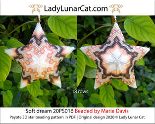 3d peyote star pattern Soft dream 20PS016