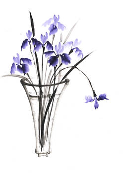 [Sumie] Irises