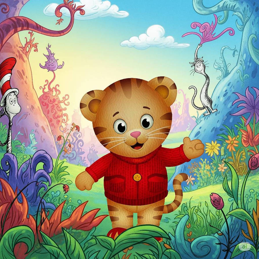 Daniel Tiger Deviantart Daniel tiger in dr Seuss style by amymoohey on DeviantArt