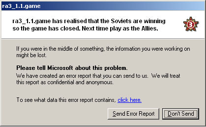 Red Alert 3 Soviet Error