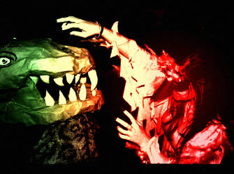 Fawkes vs The Basilisk - COLOR by angelofhopeandlove