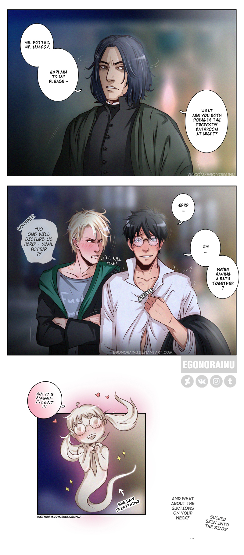 picture Drarry Comics Hp hp in the bathroom by egonorainu on