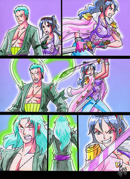 Zoro and Tashigi - cut twin XD 1