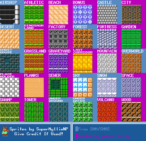 Super Mario Bros. Styled Tilesets by SuperMyllieNP on DeviantArt