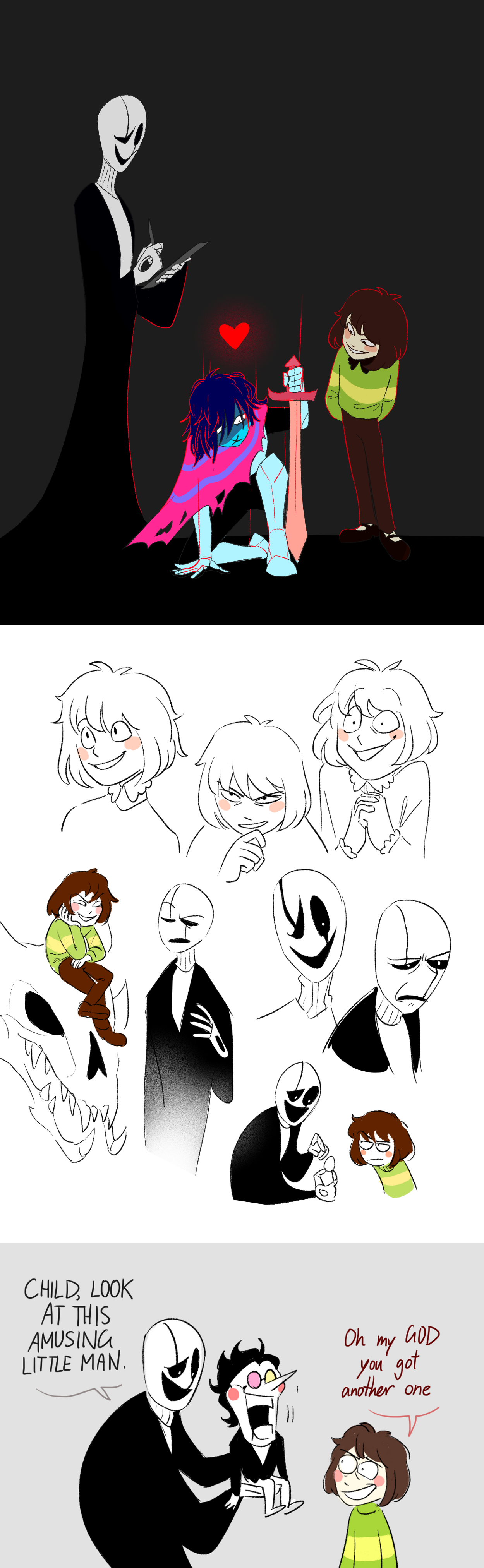 Gaster and Chara doodles by bright-goat on DeviantArt