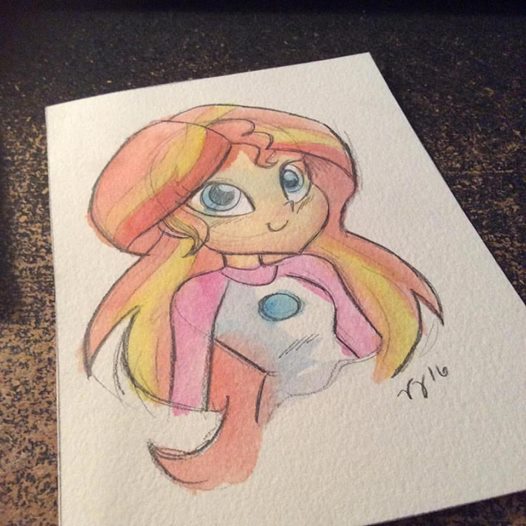 Sunset Shimmer Watercolor