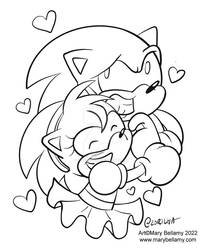 Amy hugs Sonic