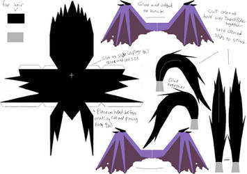 Illidan Papercraft Hair