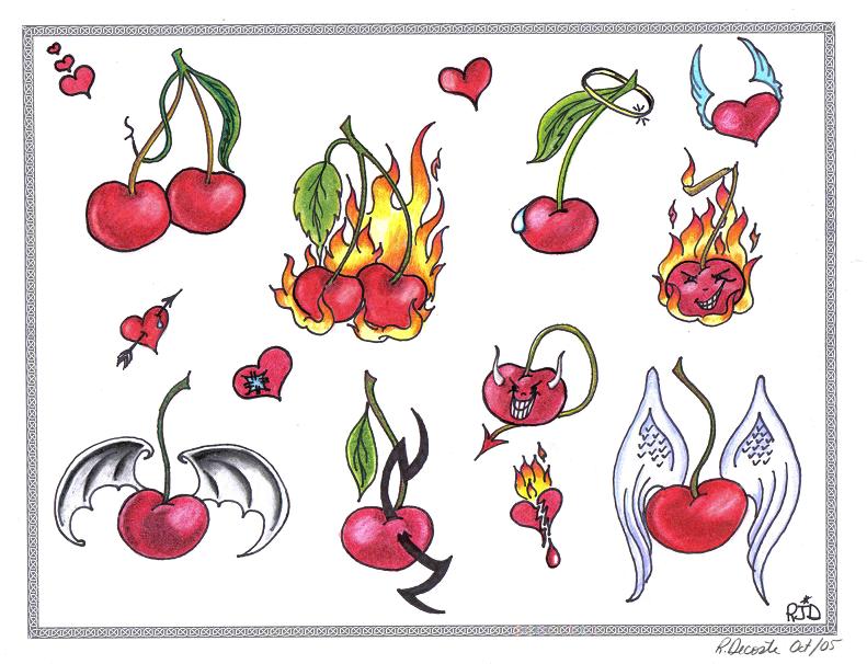 Cherries Flash by TattooSavage on DeviantArt
