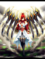 Fairy Tail chapter 431 - Erza sword-wings armor by Kortrex