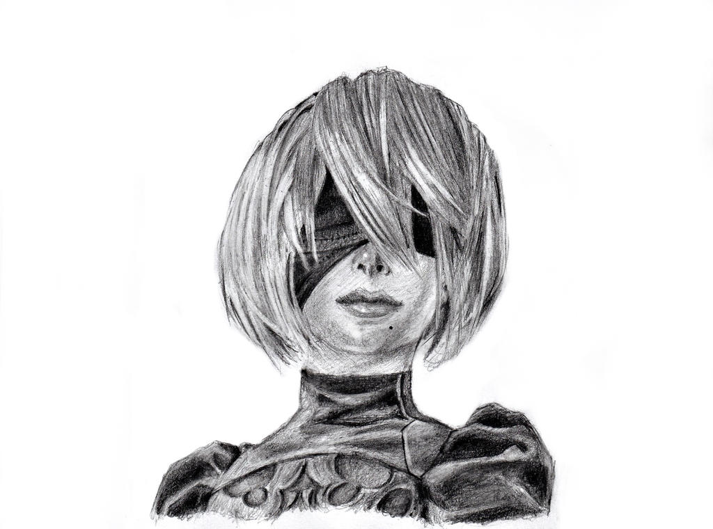 2B Pencil Drawing by XenosTheArtist on DeviantArt