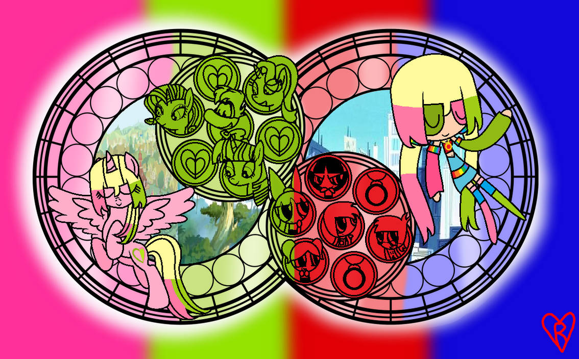 A Stained Glass For A Pony And A Puffed Human