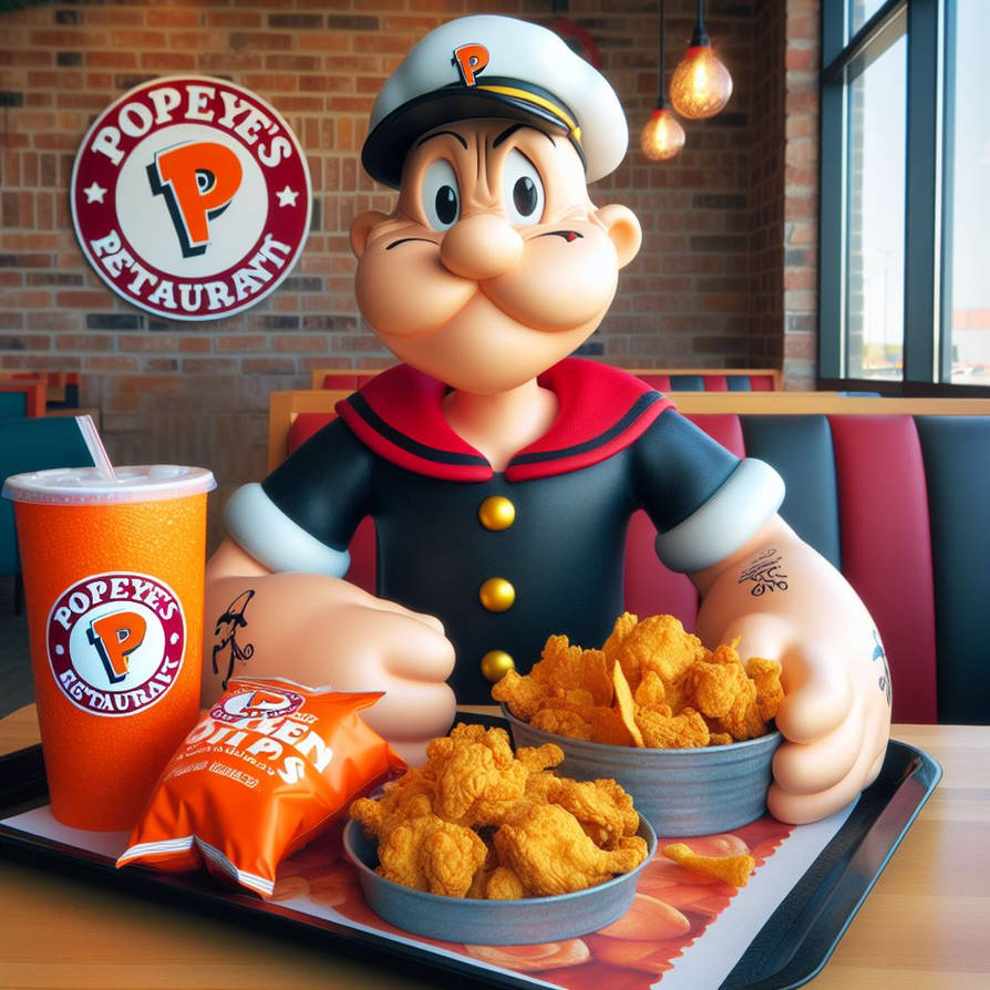 Popeye eats popeyes by megaenterprises8089 on DeviantArt
