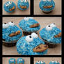 Cookie Monster Cup Cakes