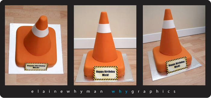 Traffic Cone Cake