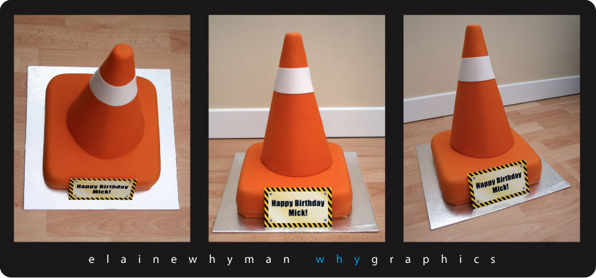 Traffic Cone Cake